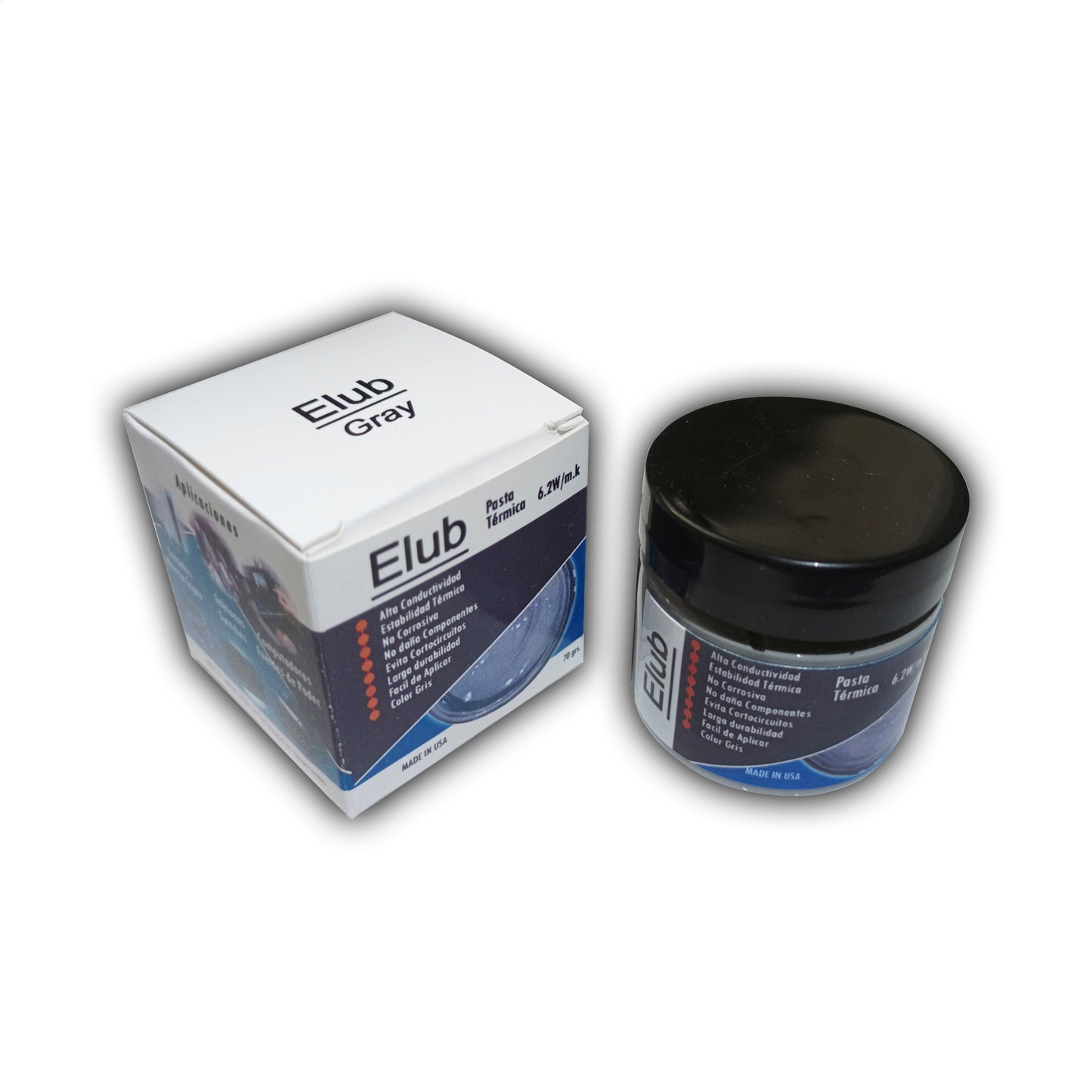Pasta Térmica Gris 70gr Elub 6.2w/m.k Maravillosa!!!
